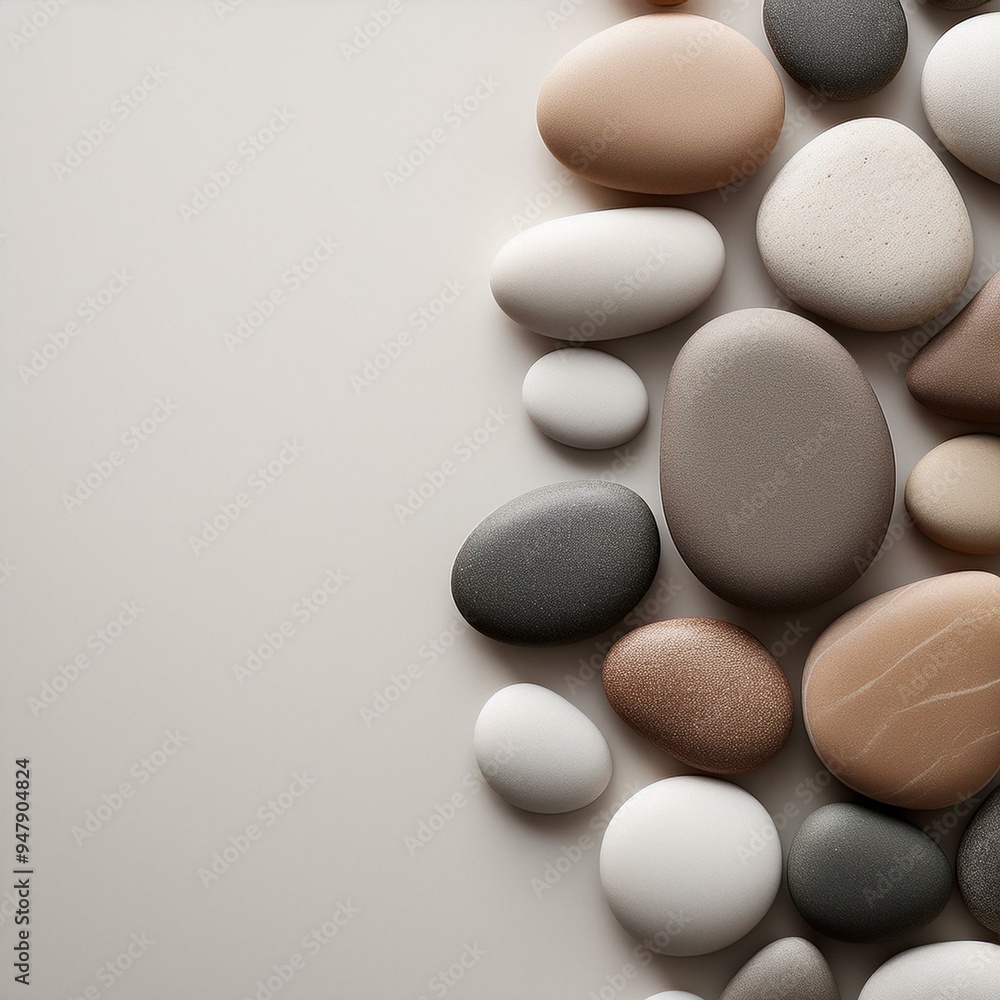 aesthetic background featuring an array of smooth pebbles arranged on a surface aesthetic background featuring an array of smooth pebbles arranged on a surface
