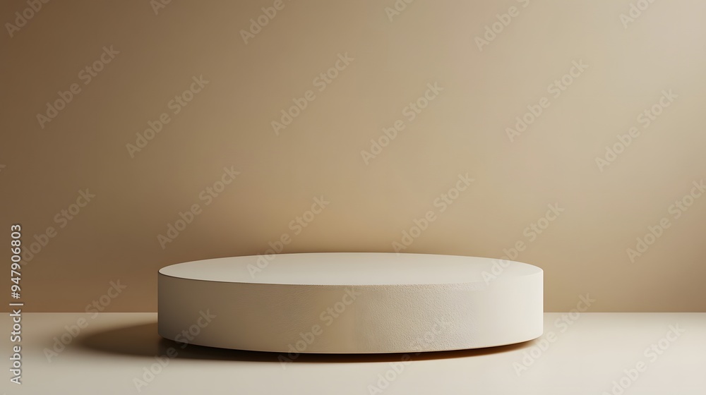 A round podium with a matte finish, featuring a reflective surface and subtle shadows, isolated against a simple background. A round podium with a matte finish, featuring a reflective surface and subtle shadows, isolated against a simple background.