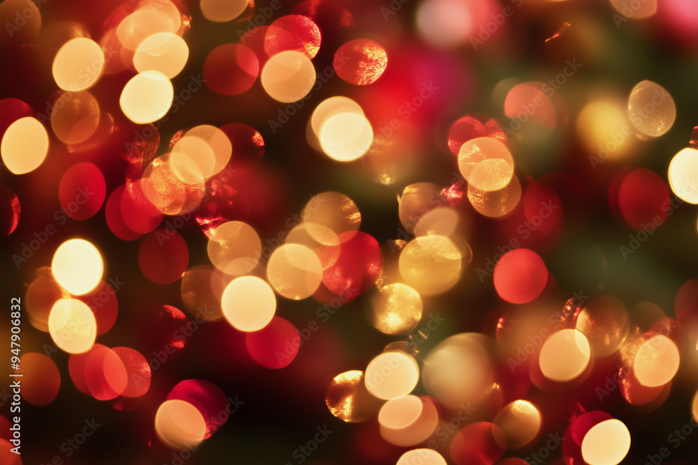 blurry image of Christmas lights with red and yellow colors. The image has a warm and festive mood, evoking the feeling of the holiday seasonм blurry image of Christmas lights with red and yellow colors. The image has a warm and festive mood, evoking the feeling of the holiday seasonм