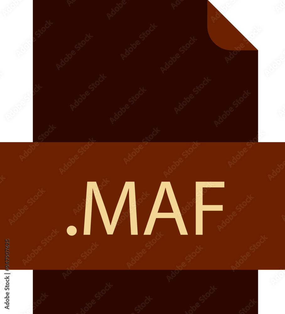 MAF File icon fill crisp corners with doted lines MAF File icon fill crisp corners with doted lines