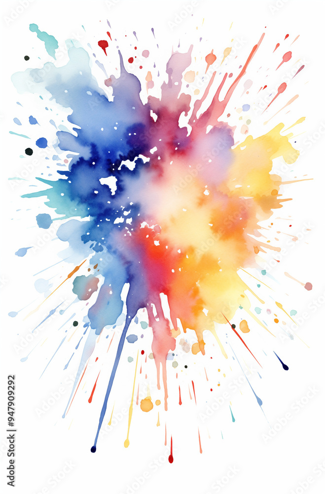 Abstract watercolor background with splashes Abstract watercolor background with splashes