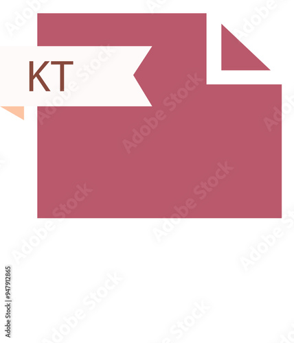 KT File format icon roe color fill