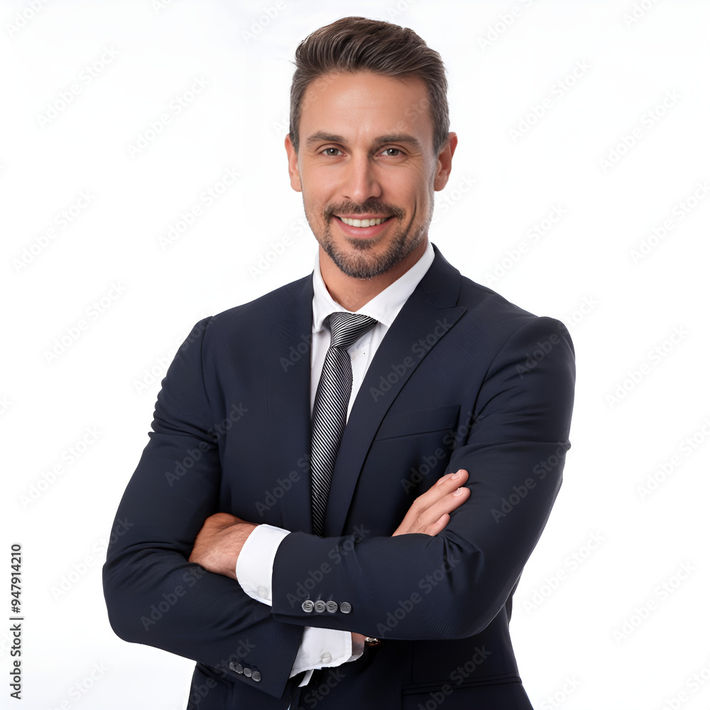 Portrait of a handsome man in a formal suit isolated in a white background. Confident businessman. Portrait of a handsome man in a formal suit isolated in a white background. Confident businessman.