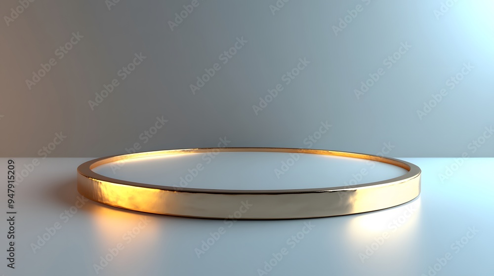 A round podium with a matte finish, featuring a reflective surface and subtle shadows, isolated against a simple background. A round podium with a matte finish, featuring a reflective surface and subtle shadows, isolated against a simple background.