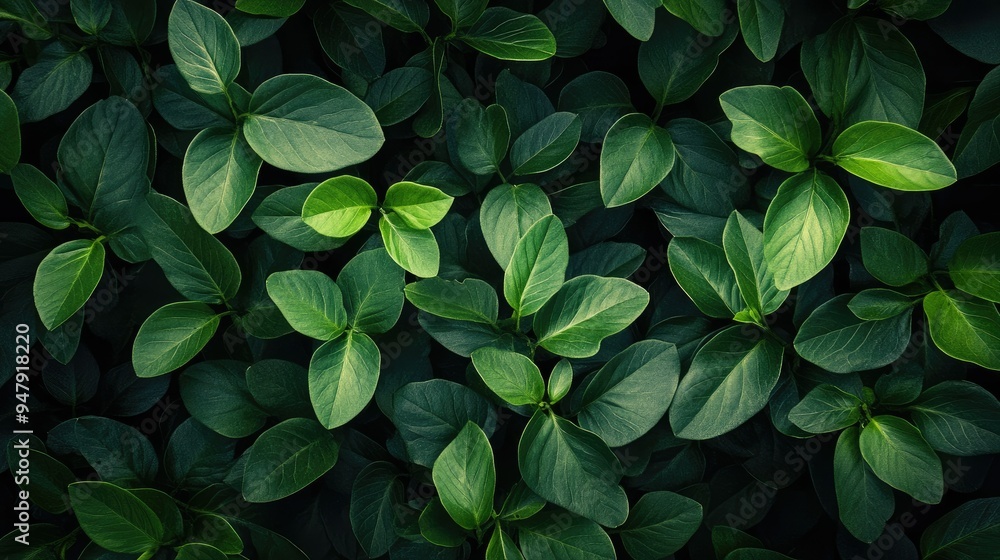 Dark green leaves top view Dark green leaves top view