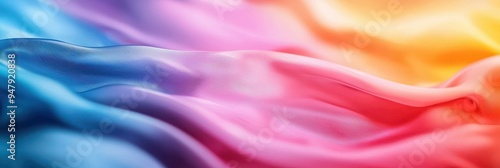 Soft Colorful Waves with Gradient, Minimalist Background for Artistic and Modern Design Projects