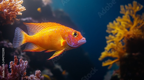 Amber Tripod Fish in Abyss photo