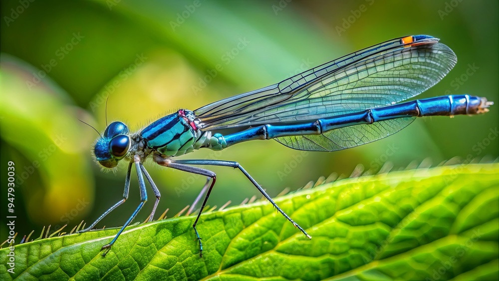 Blue dazzler damselfly resting on a leaf, damselfly, blue, insect, nature, wildlife, close-up, wings, colorful, beautiful Blue dazzler damselfly resting on a leaf, damselfly, blue, insect, nature, wildlife, close-up, wings, colorful, beautiful