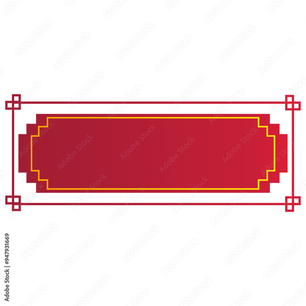 Chinese Border Frame with Oriental Design Concept. Vector Illustration Chinese Border Frame with Oriental Design Concept. Vector Illustration