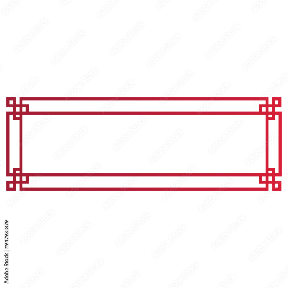 Chinese Border Frame with Oriental Design Concept. Vector Illustration Chinese Border Frame with Oriental Design Concept. Vector Illustration