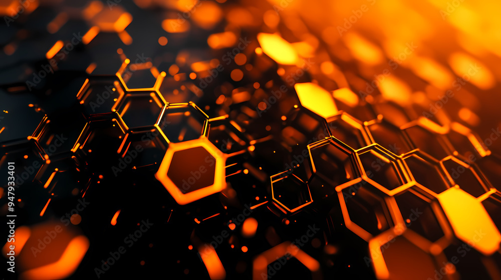 Flame effect hexagon pattern Flame effect hexagon pattern