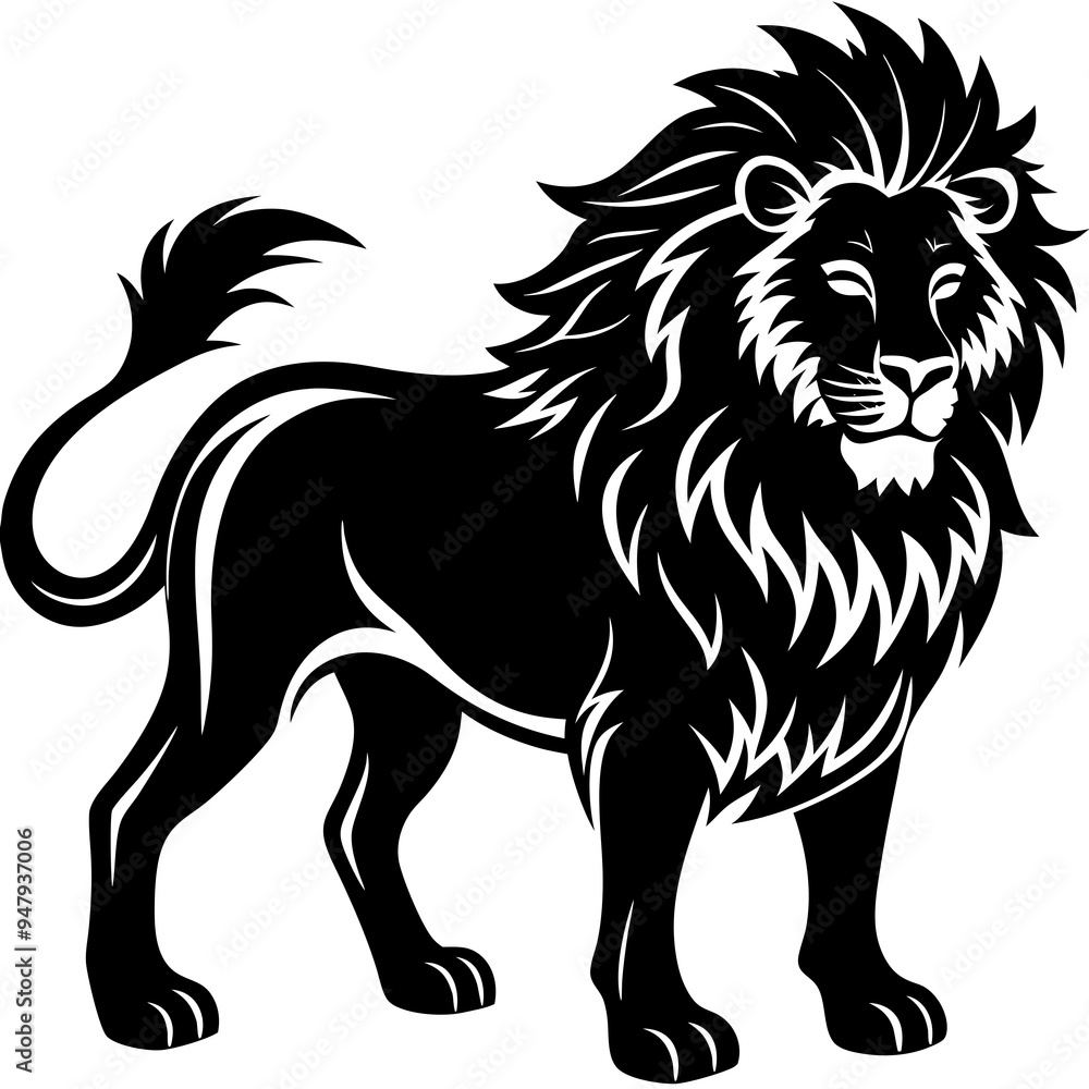 Lion Silhouette Black Vector Lion Silhouette Black Vector