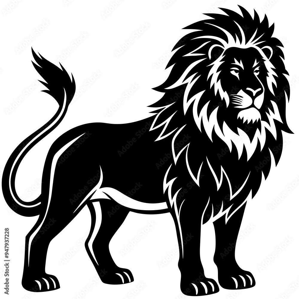 Lion Silhouette Black Vector Lion Silhouette Black Vector