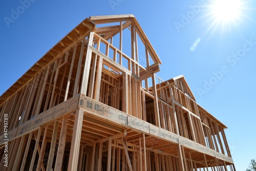 New home construction framing site