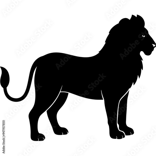 Lion Silhouette Black Vector