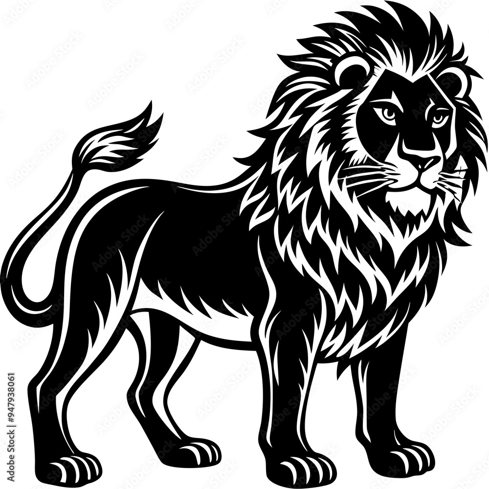 Lion Silhouette Black Vector Lion Silhouette Black Vector