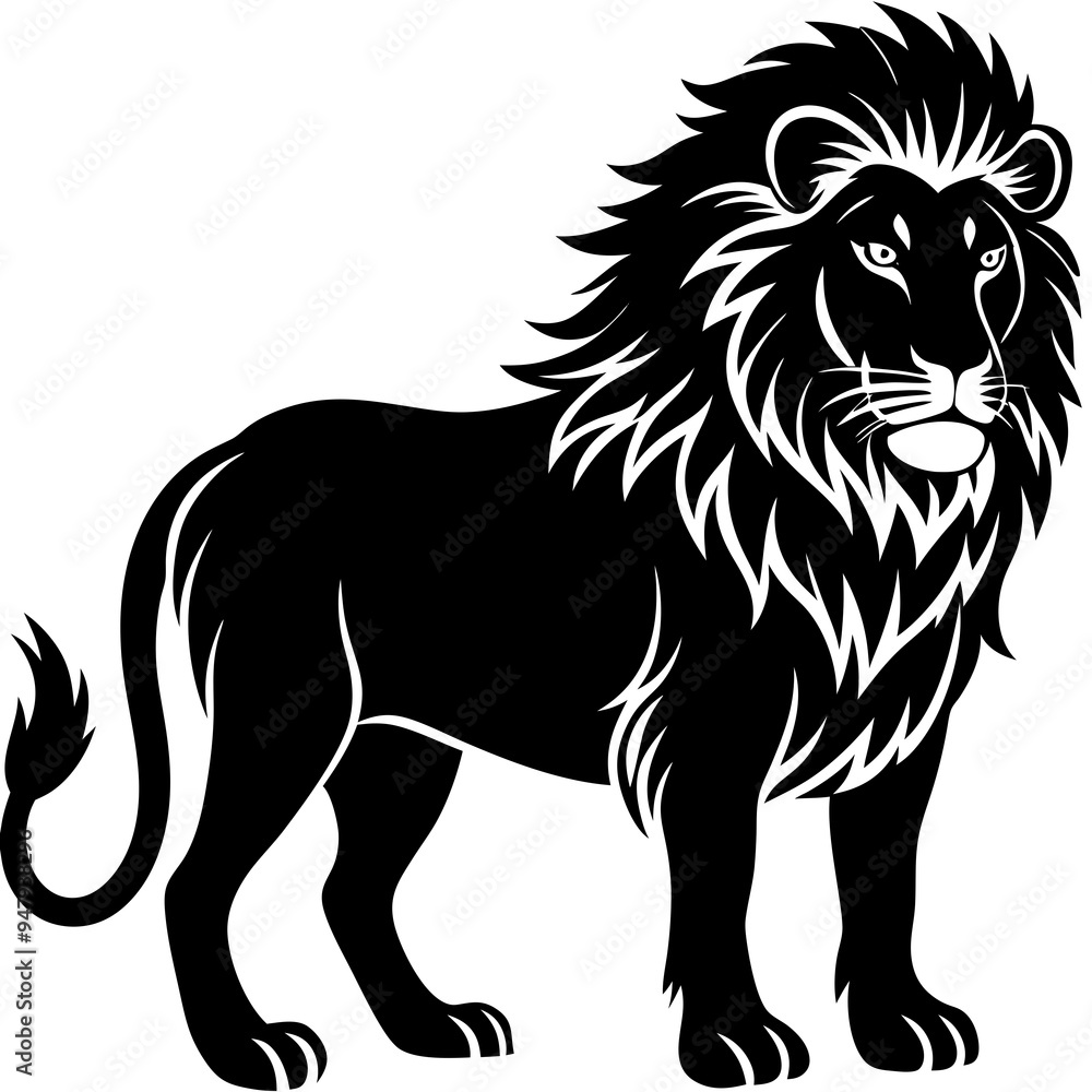 Lion Silhouette Black Vector Lion Silhouette Black Vector