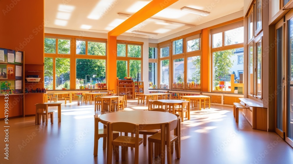 Classroom Design for Kindergarten with Child-Sized Tables and Chairs Classroom Design for Kindergarten with Child-Sized Tables and Chairs