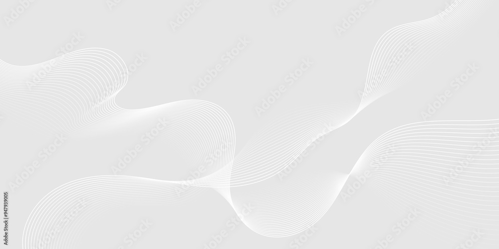 Abstract white wave dynamic curve lines on gray background. Energy technology concept modern backdrop design for business, presentation, banner. Abstract white wave dynamic curve lines on gray background. Energy technology concept modern backdrop design for business, presentation, banner.