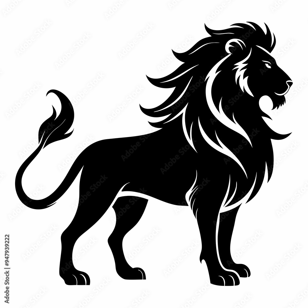 Lion Silhouette Black Vector Lion Silhouette Black Vector