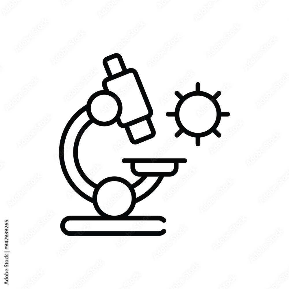 Biology Microscope vector icon Biology Microscope vector icon