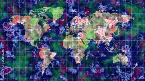 Abstract Background Animation with Satellite Weather