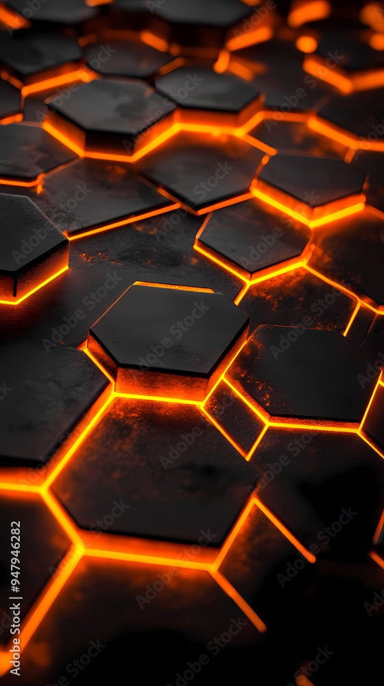 Flame effect hexagon pattern Flame effect hexagon pattern