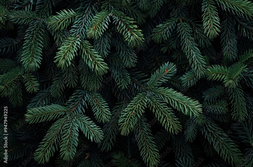 Lush evergreen pine tree branches Lush evergreen pine tree branches