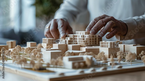 Future Vision Precision 3D Printed Neighborhood Model Reflecting Modern Architecture and Urban Planning