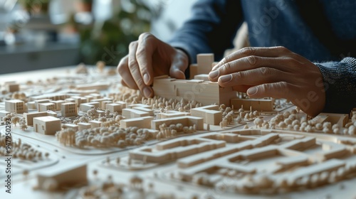 Future Vision Precision 3D Printed Neighborhood Model Reflecting Modern Architecture and Urban Planning