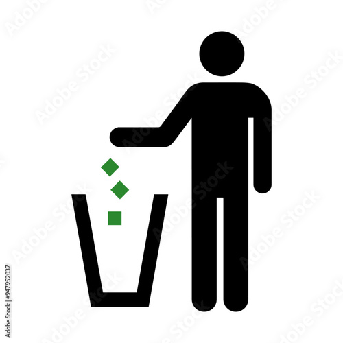 Trash disposal icon.