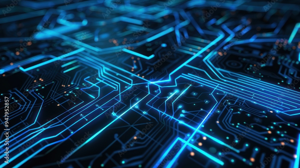 Abstract Circuitry: A Glowing Network
