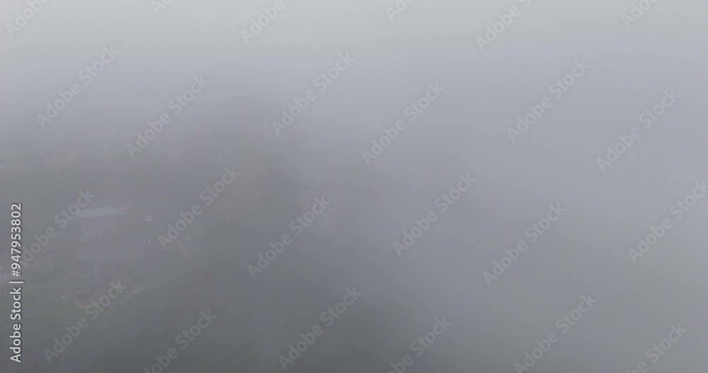 A drone attempted to capture the charm of the town of Baguio in the Philippines but became trapped in dense mist. A drone attempted to capture the charm of the town of Baguio in the Philippines but became trapped in dense mist.