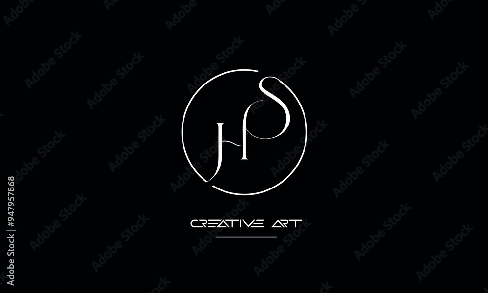 SH, HS, S, H abstract letters logo monogram SH, HS, S, H abstract letters logo monogram