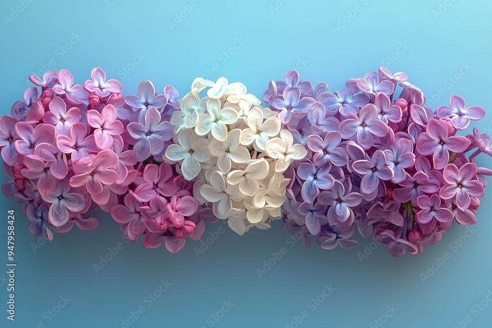 Obraz premium A bouquet of flowers with purple, white and pink flowers