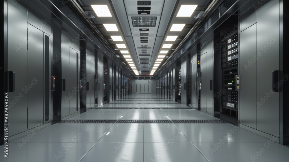 Fototapeta premium Digital Ecosystem CuttingEdge Data Center Technology for Modern Industry