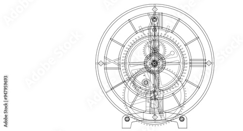 clock graphic symbol 3d illustration	