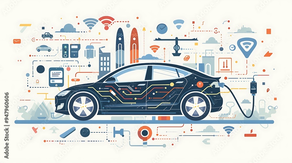 Naklejka premium Electromobility