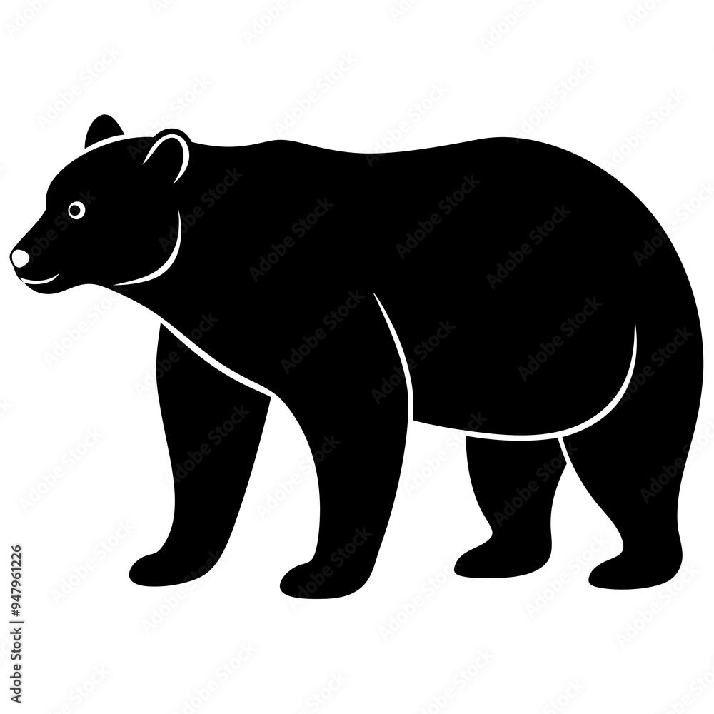 Bear Silhouette Black Vector Bear Silhouette Black Vector