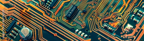 High Tech Circuit Board Wit...