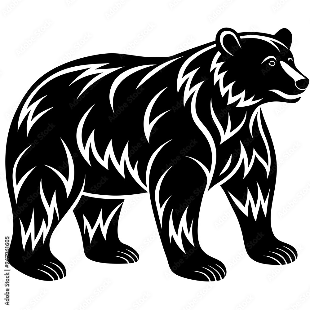 Bear Silhouette Black Vector Bear Silhouette Black Vector