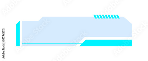 Futuristic lower third interface illustration. Video overlay element.