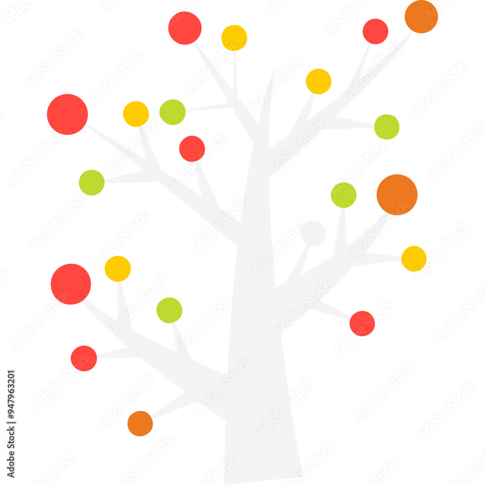 Christmas Tree vector icon in flat style Christmas Tree vector icon in flat style