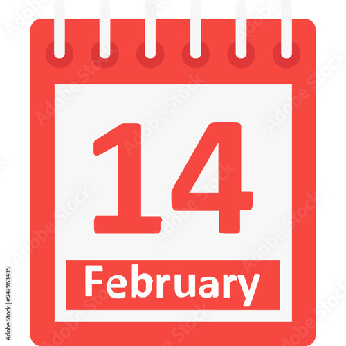 Valentine Day vector icon in flat style 