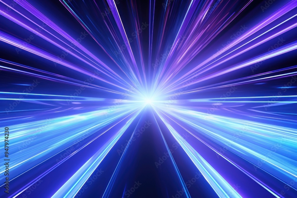Fototapeta premium Futuristic neon light burst illustration