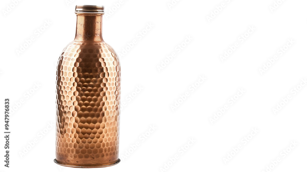 Naklejka premium Empty Copper Bottle isolated on transparent background, PNG