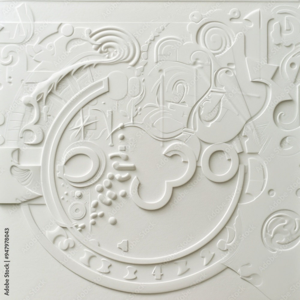 Obraz premium embossed on paper, numbers and letters