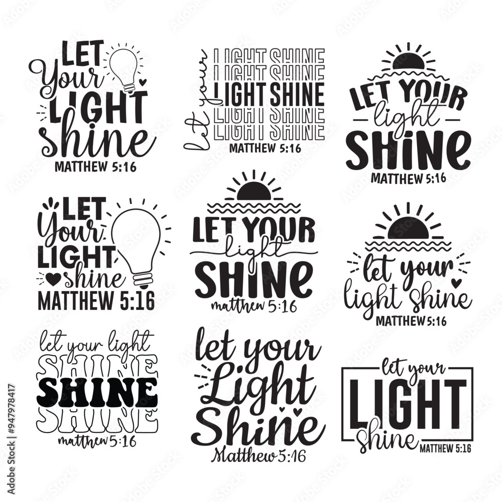 9 Let Your Light Shine quotes svg bundle 9 Let Your Light Shine quotes svg bundle