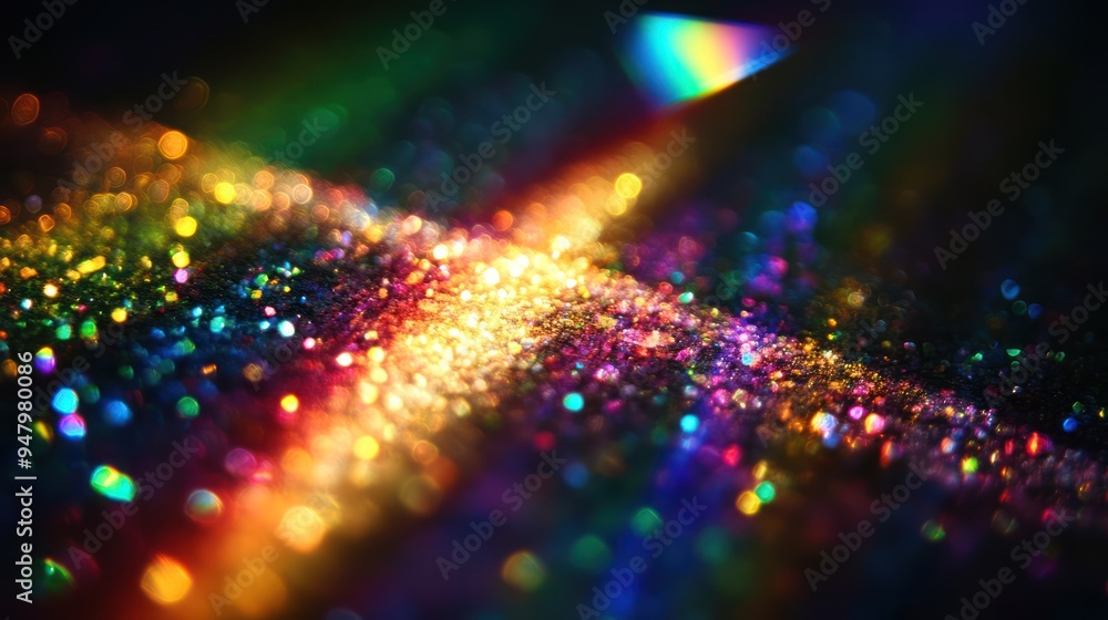 Fototapeta premium Abstract Background of Colorful Glitter and Light Bokeh