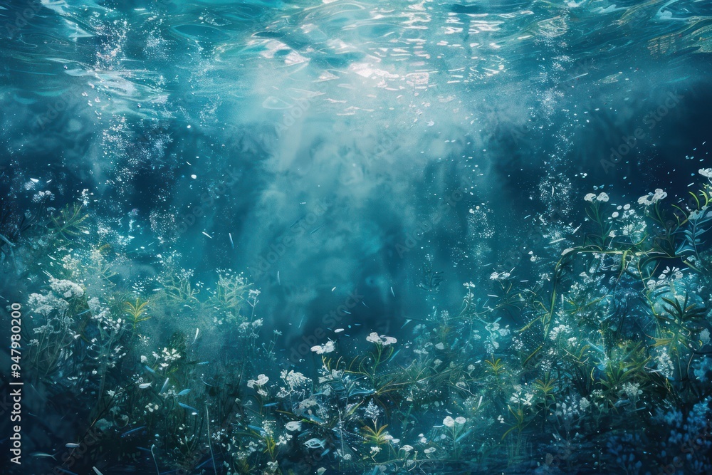 Obraz premium Underwater Garden: A Mystical Realm